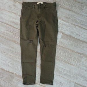 GAP Olive Distressed Easy Legging Jean